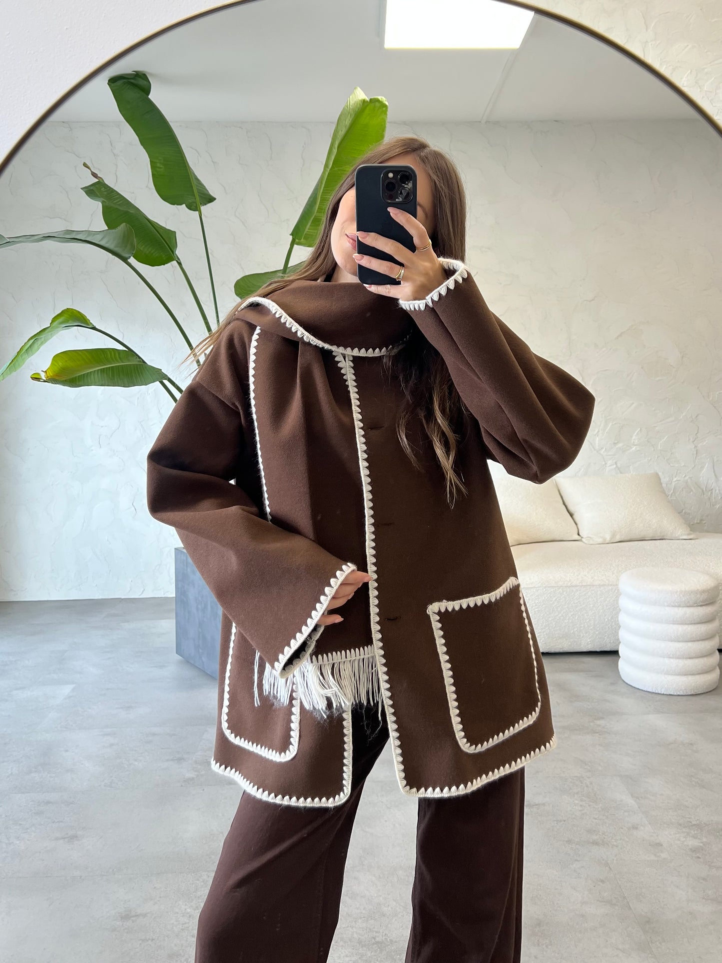 Cappotto con impunture