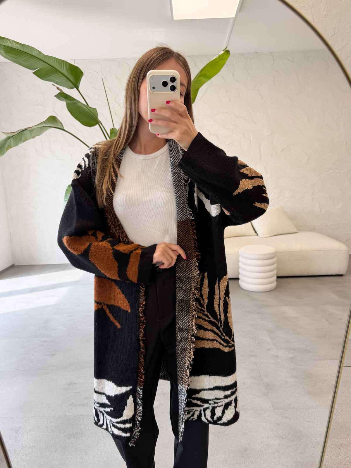 Cardigan jacquard lungo Vicolo
