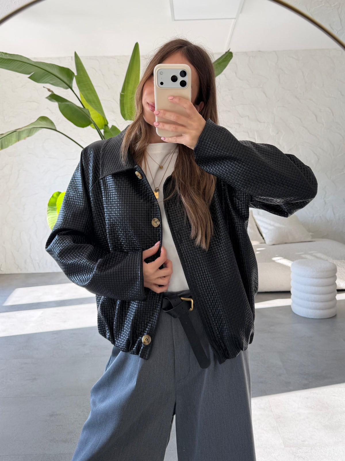 Bomber ecopelle bottega
