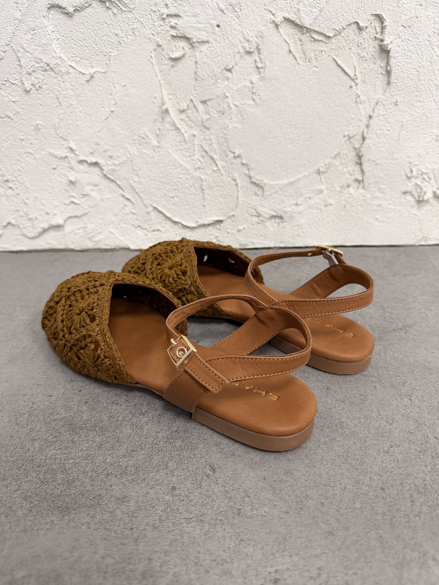 Ballerina rafia cinghietta caviglia