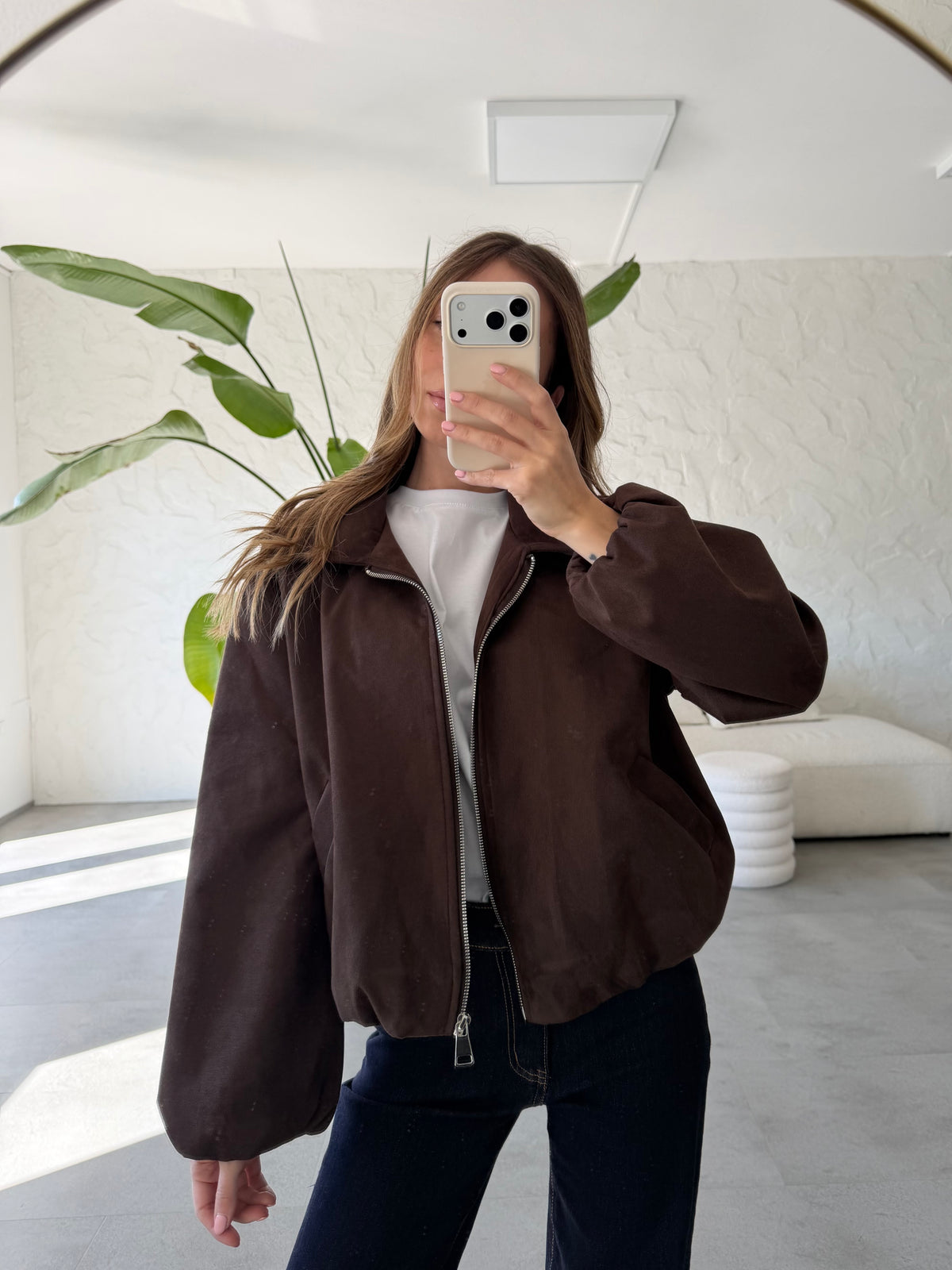 Giacca eco suede