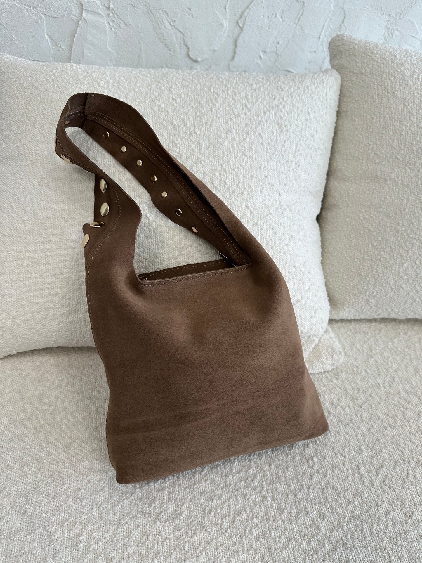 Borsa suede borchie