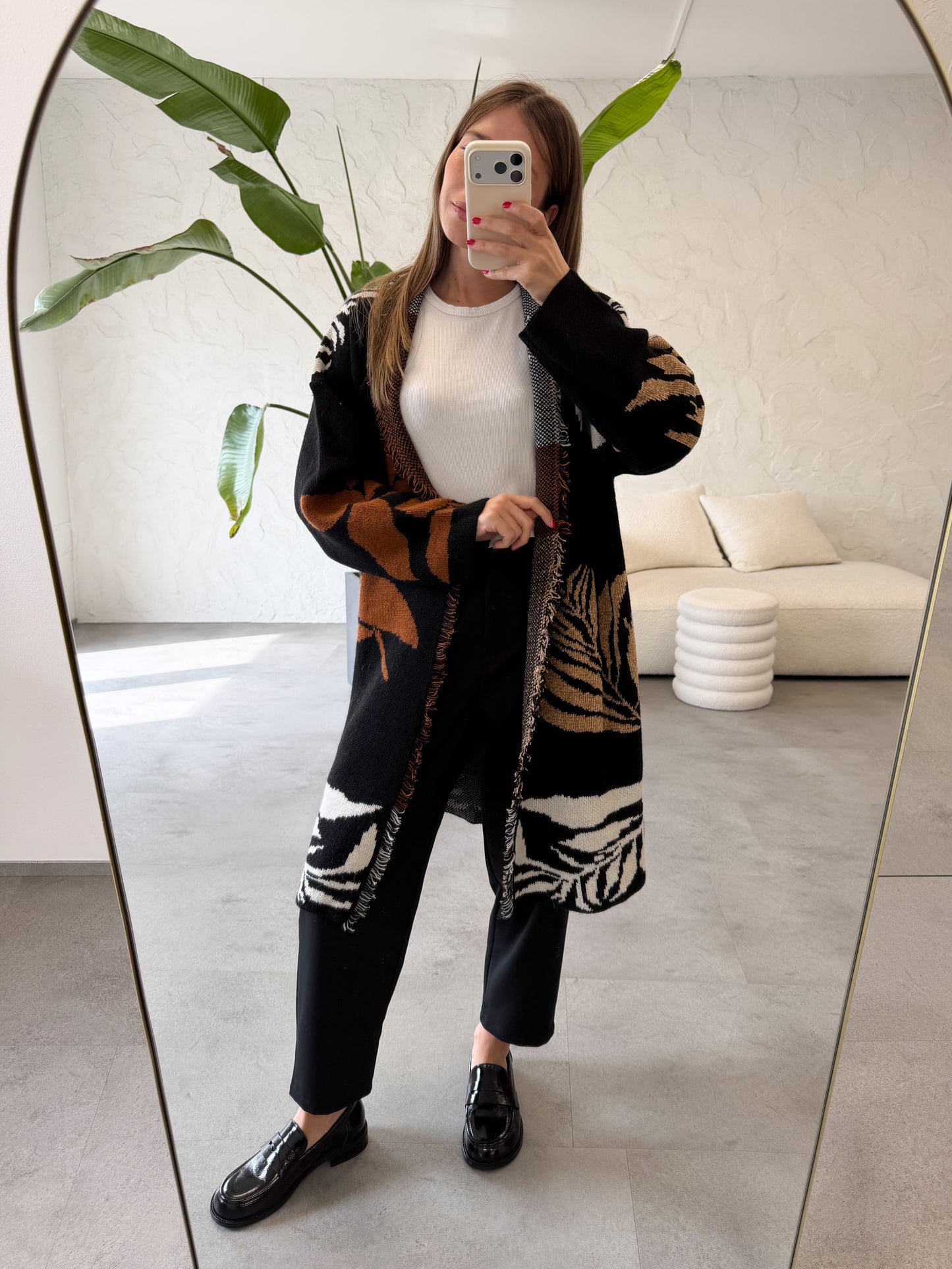 Cardigan jacquard lungo Vicolo