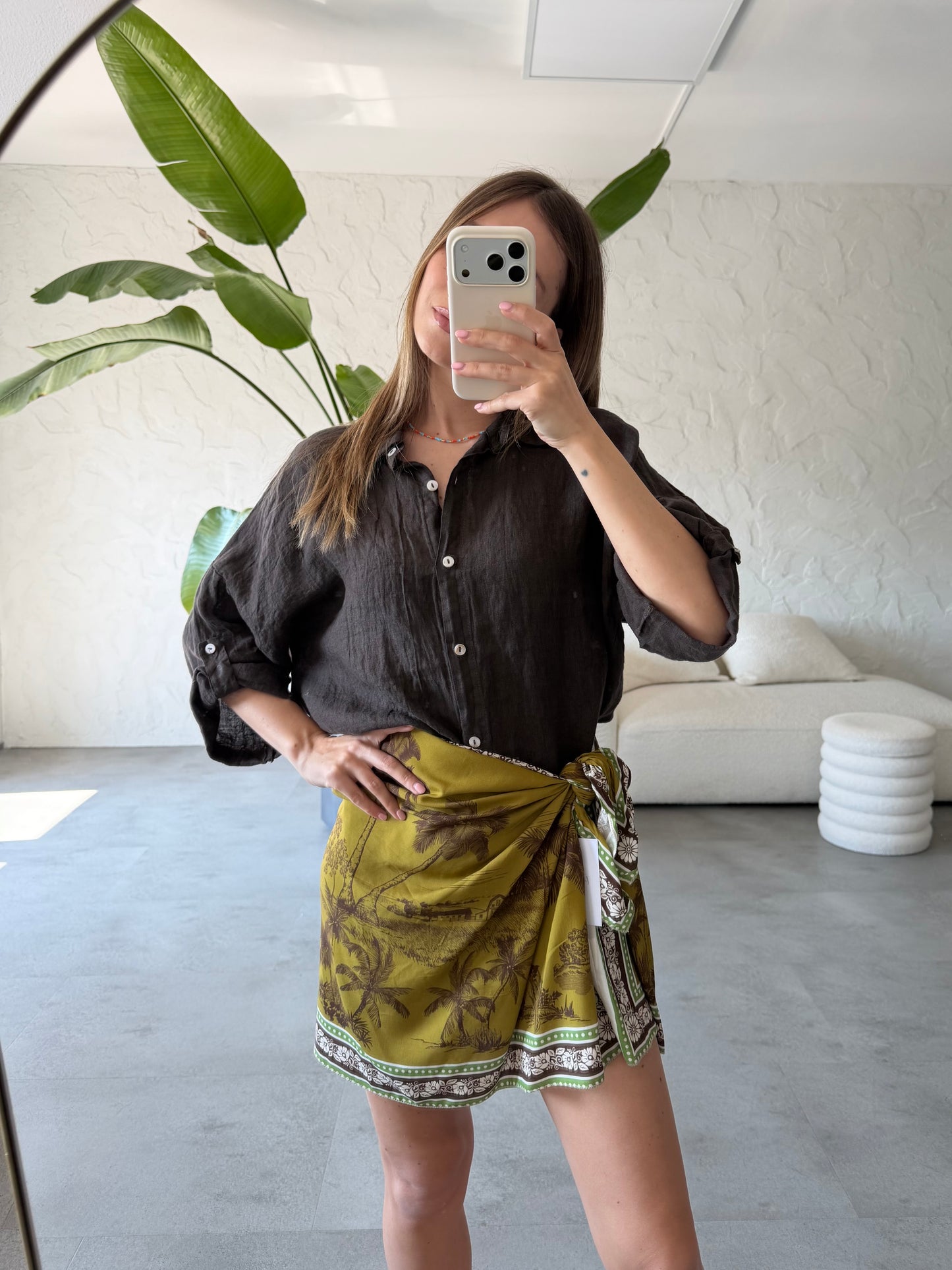 Gonna pareo palme verde