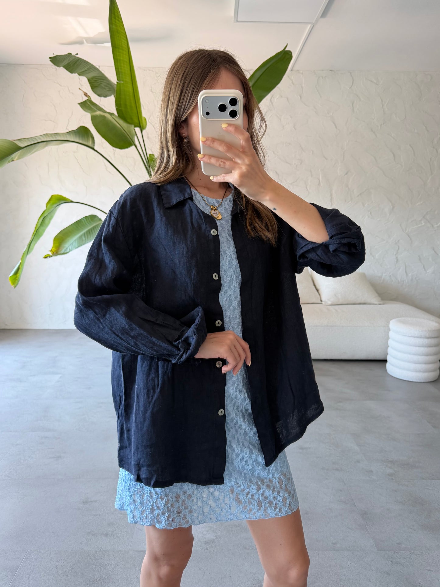 Camicia lino basic