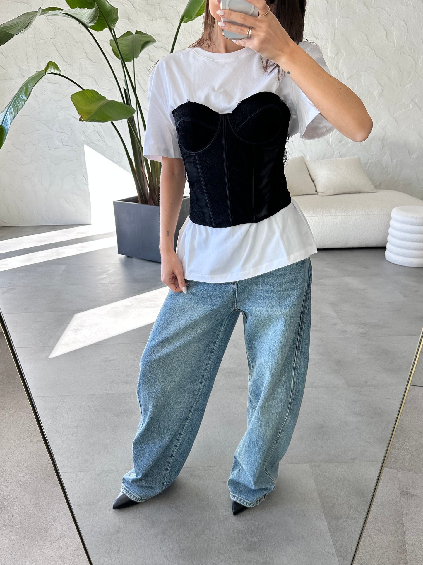 T-shirt basic over