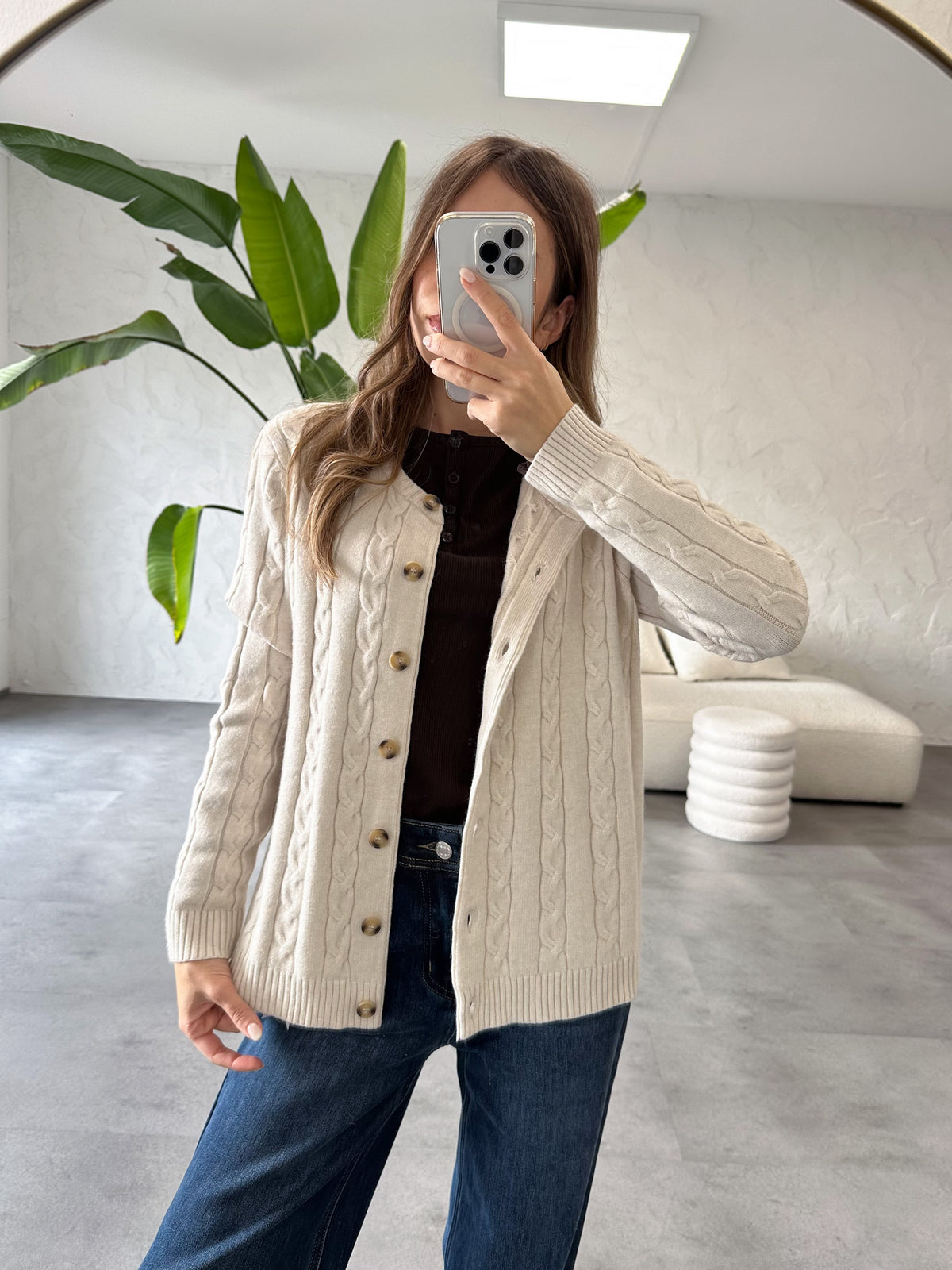 Cardigan trecce