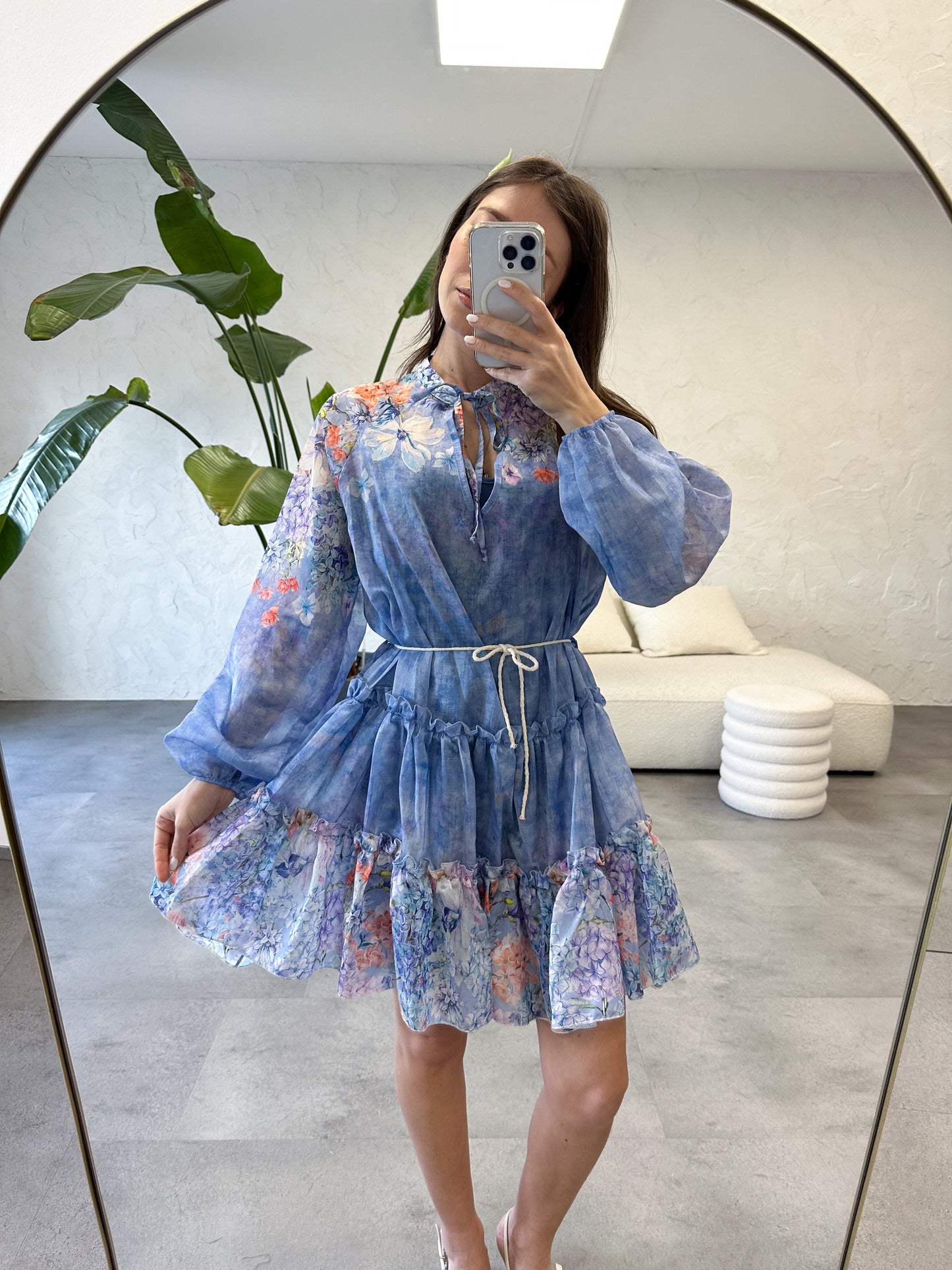 Abito floreale con sottoveste