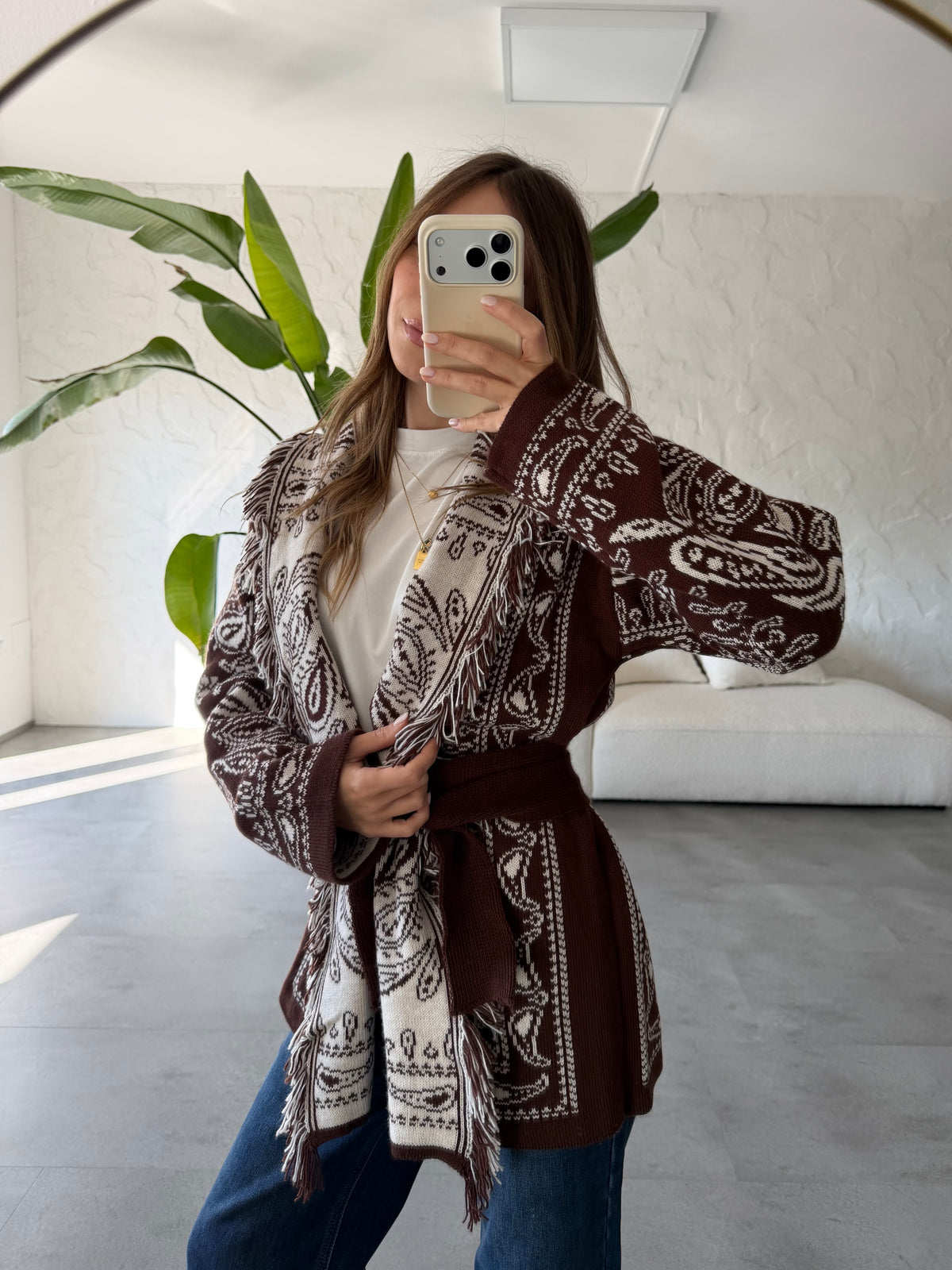Cardigan bandana medio