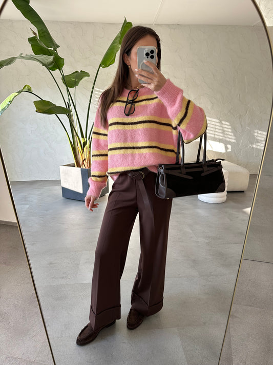 Pantalone palazzo risvolto