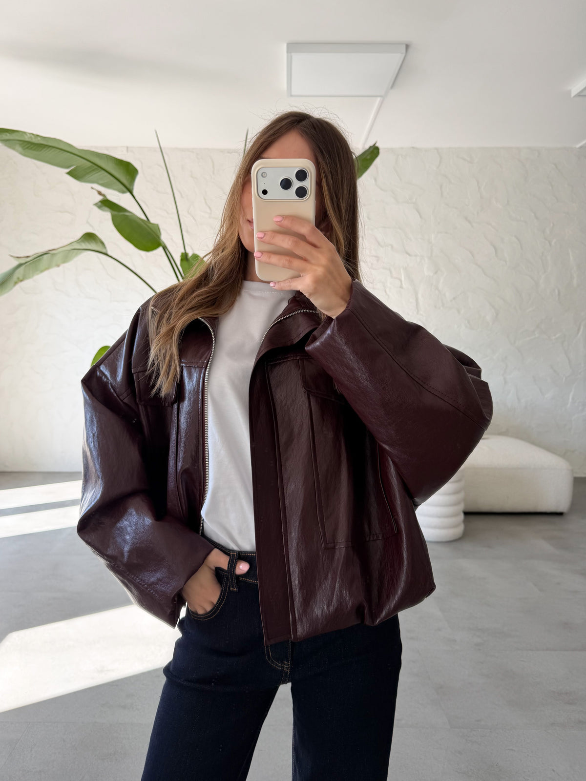 Bomber ecopelle tasche