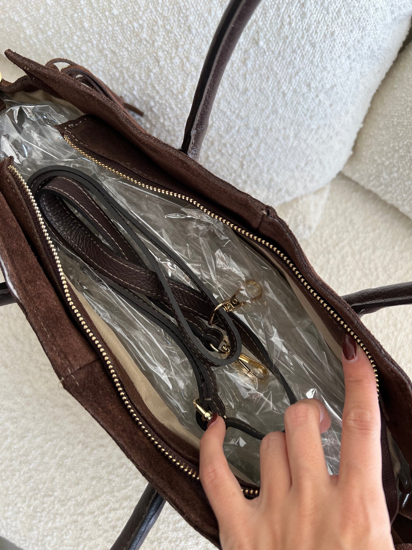Borsa suede frange