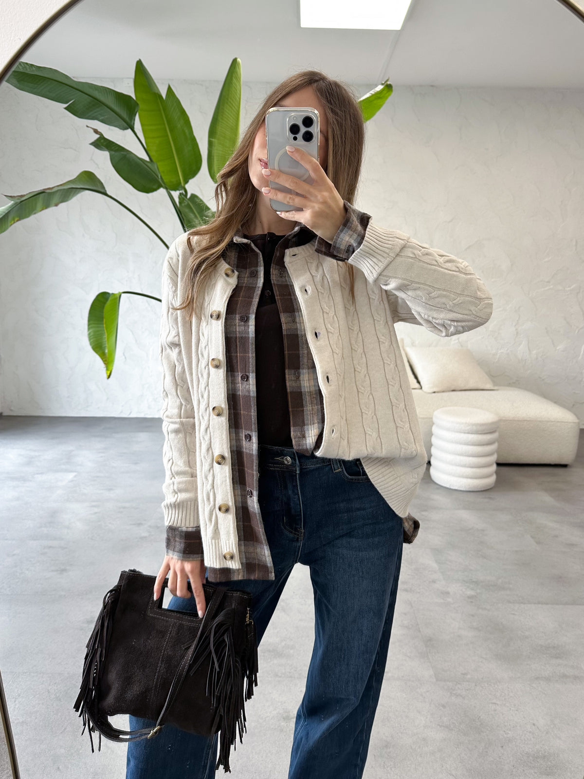 Cardigan trecce