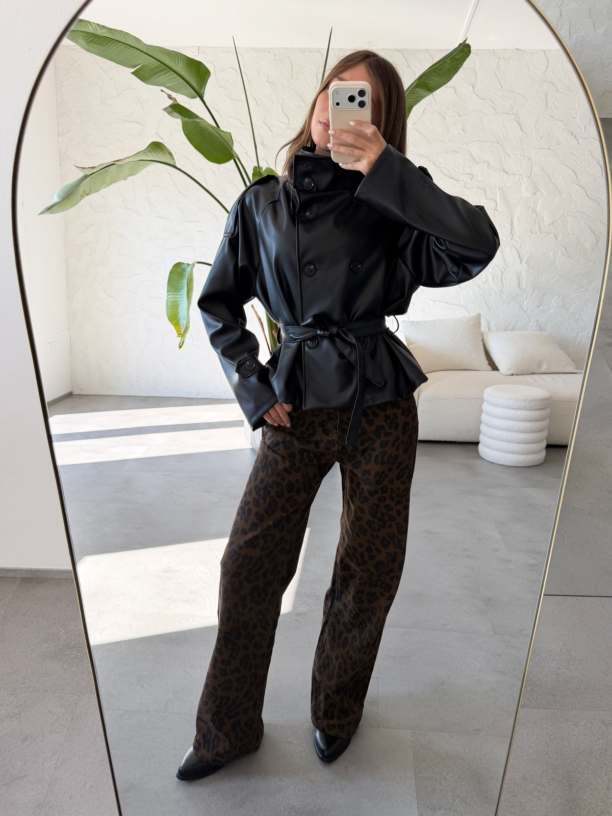 Jeans leopard wide leg