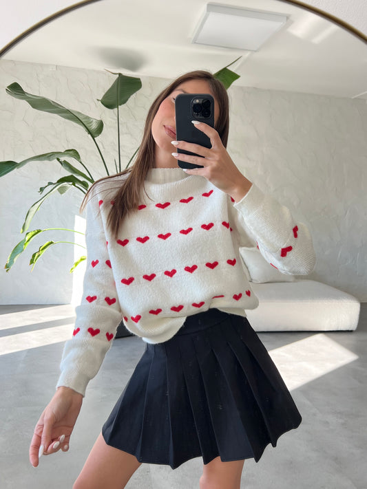 Maglione cuori