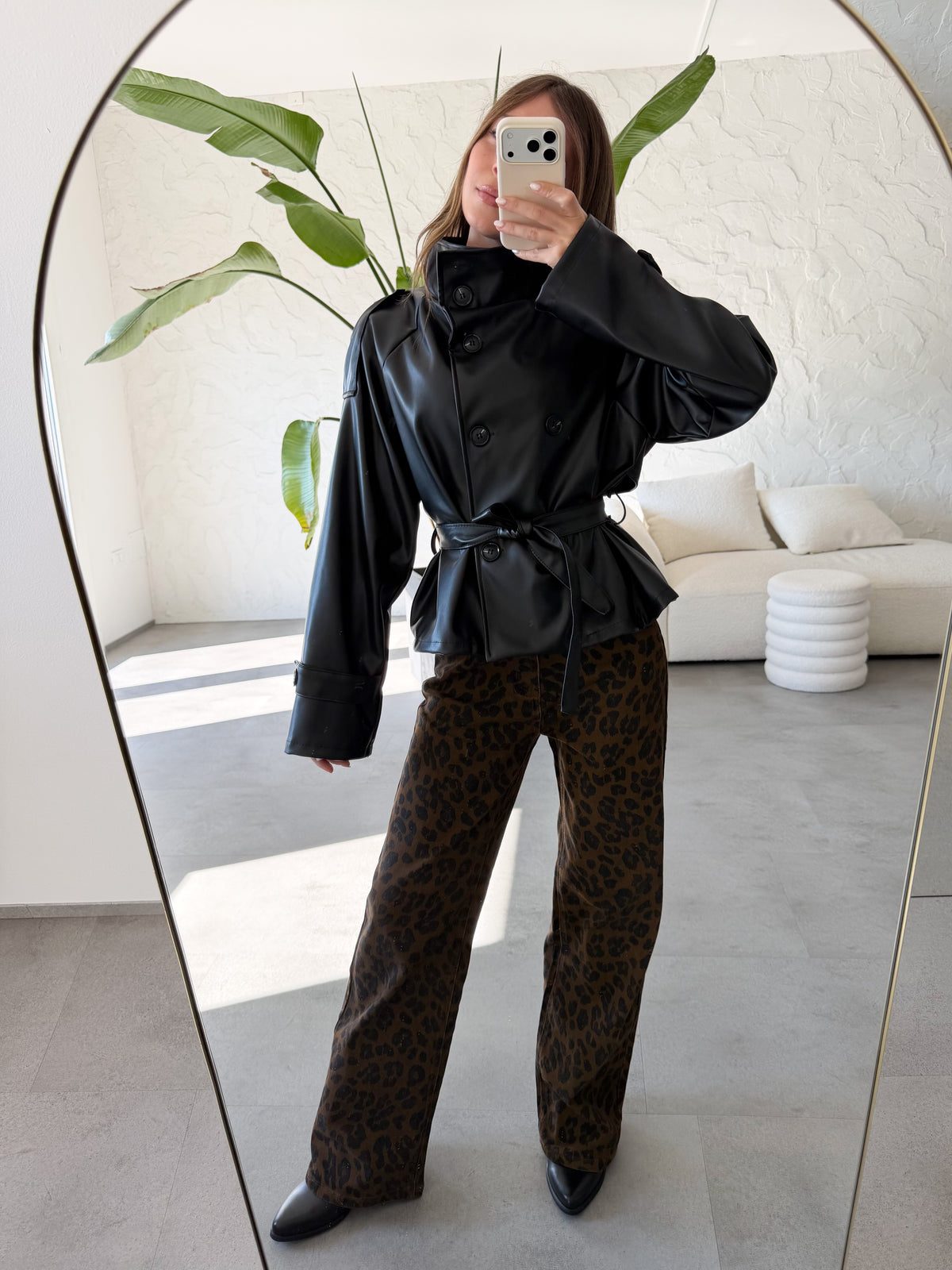 Jeans leopard wide leg