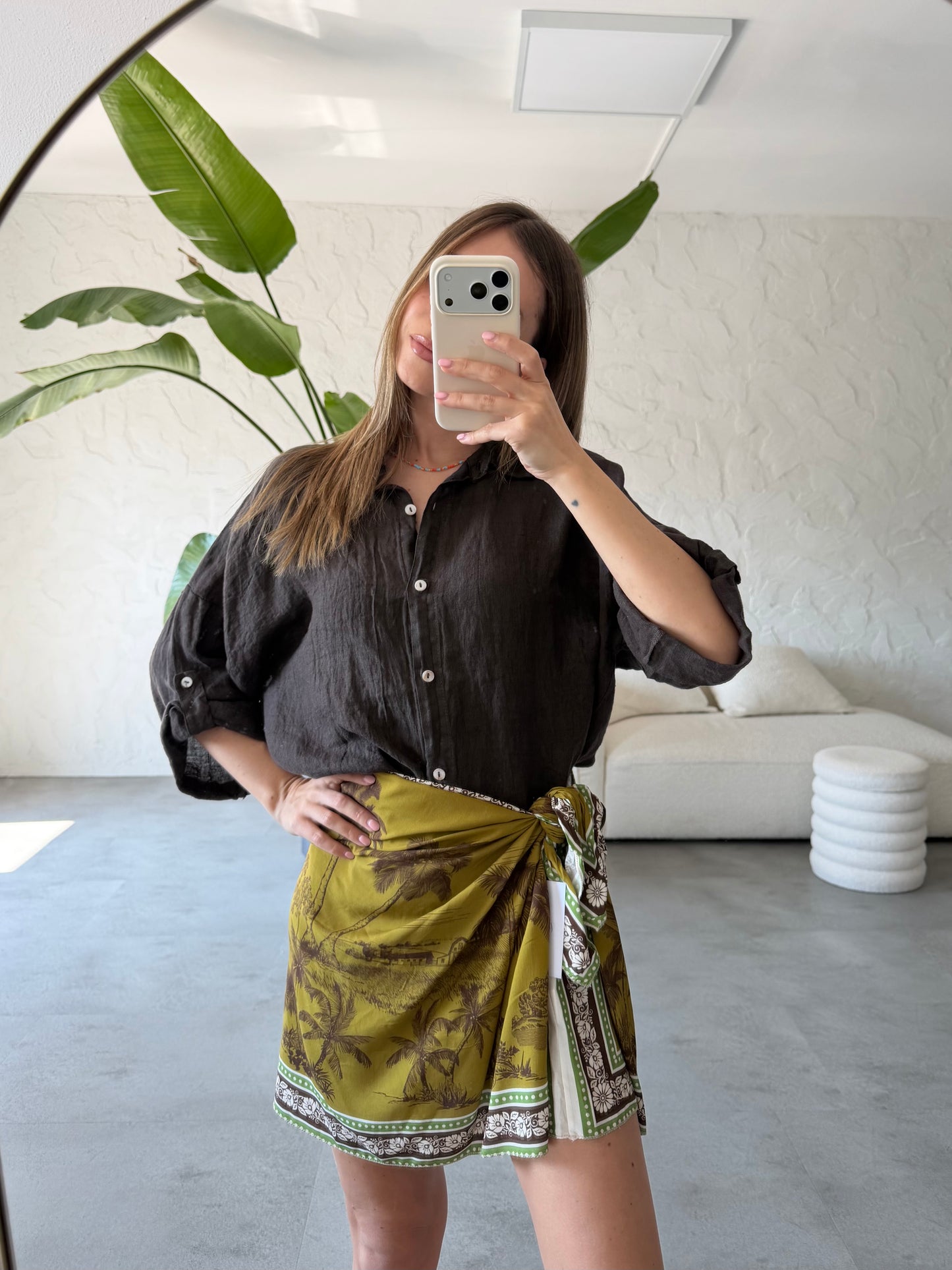 Gonna pareo palme verde