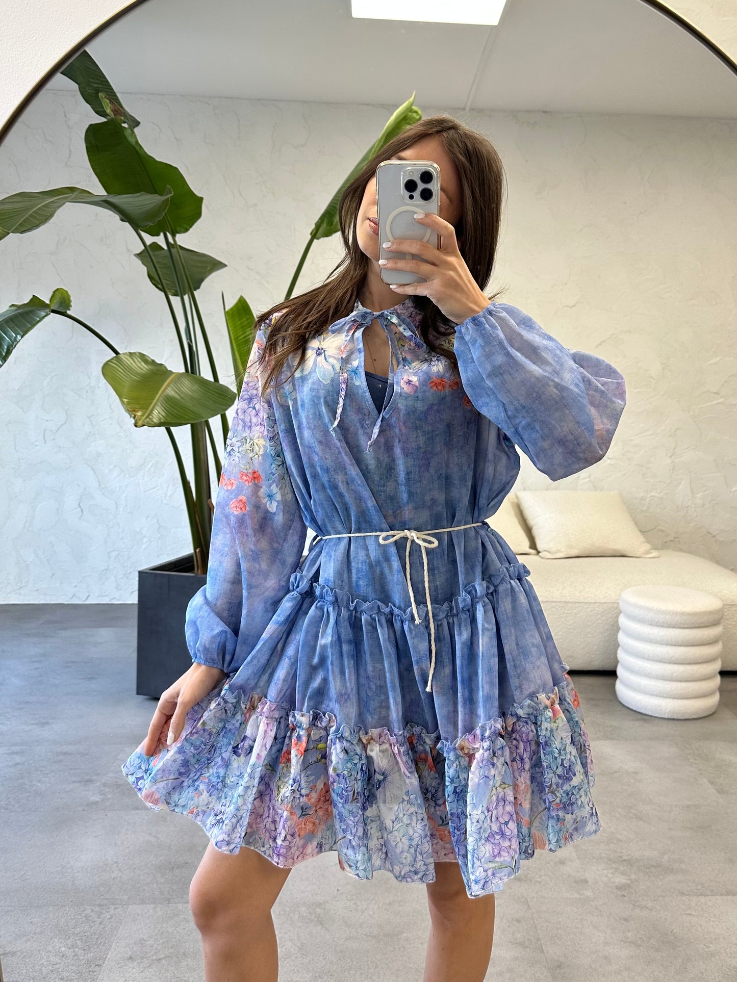 Abito floreale con sottoveste