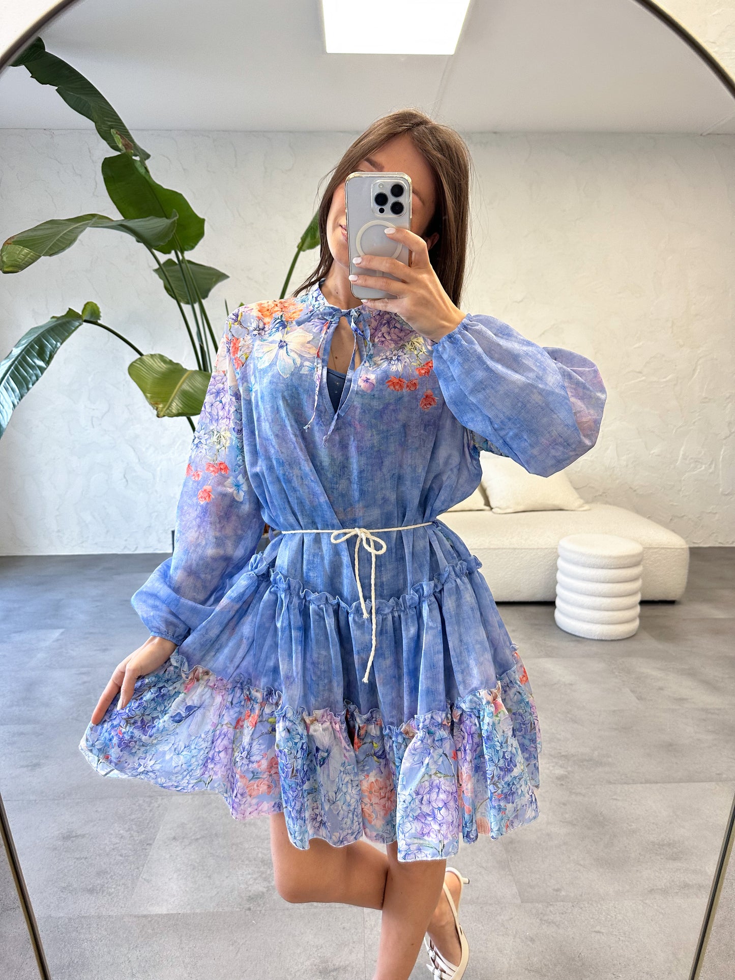 Abito floreale con sottoveste