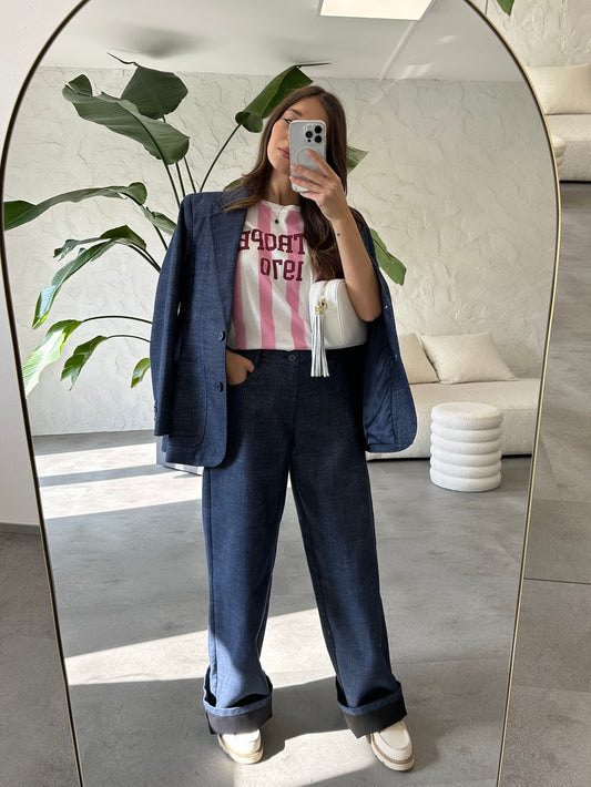 Pantalone palazzo denim