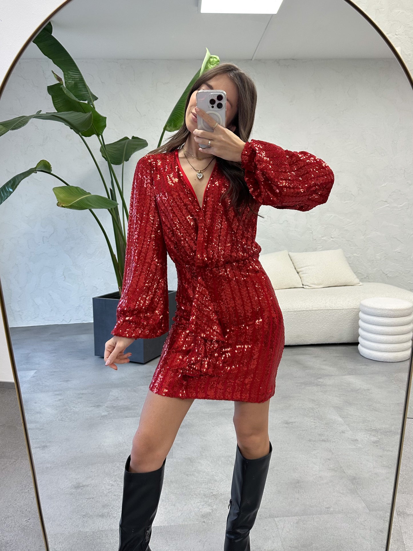 Abito paillettes voile