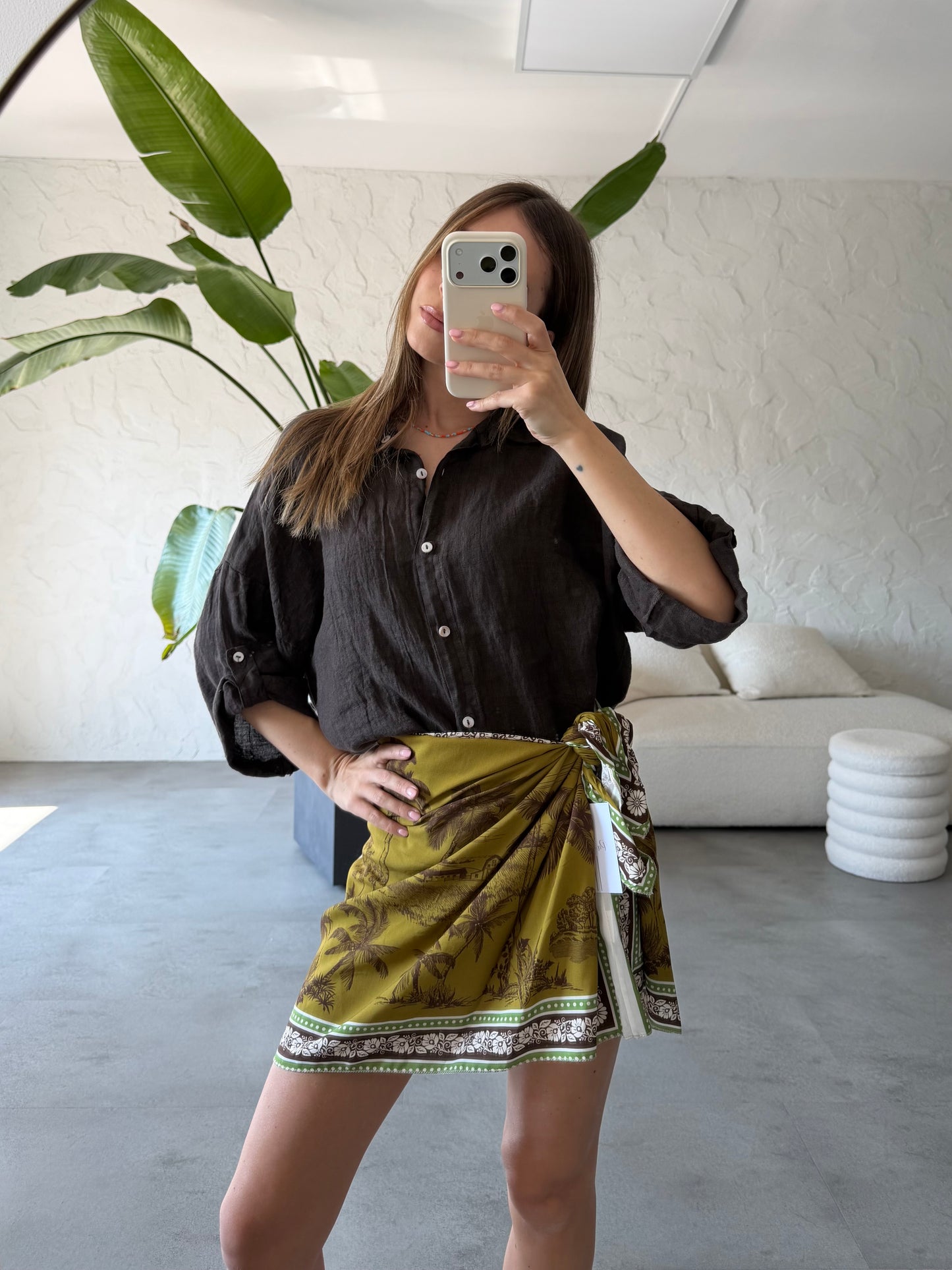 Gonna pareo palme verde