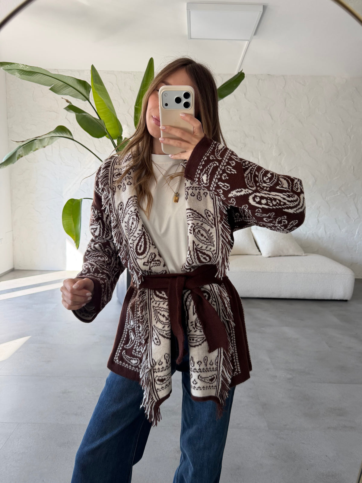 Cardigan bandana medio