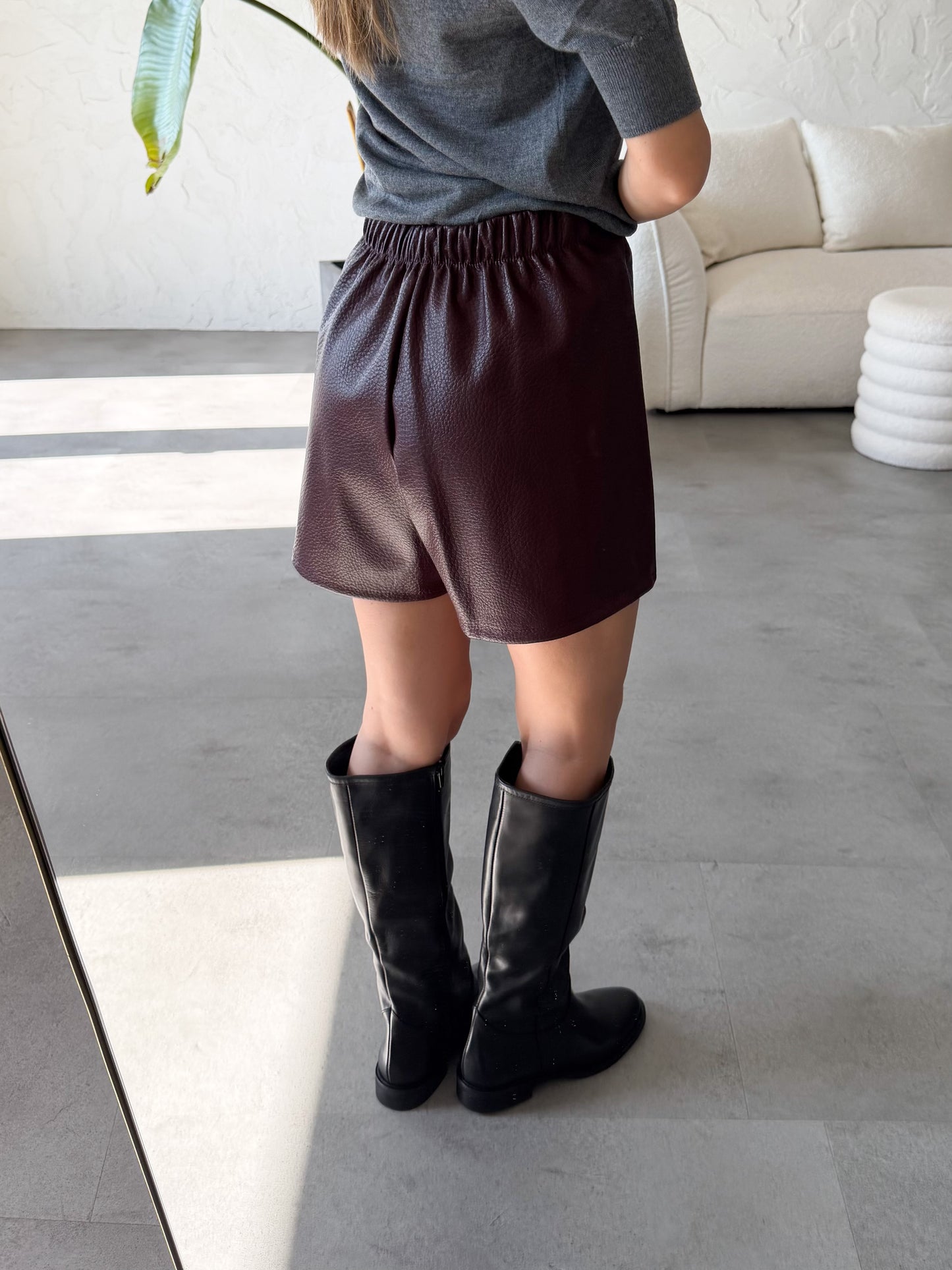 Gonna pantalone eco pelle