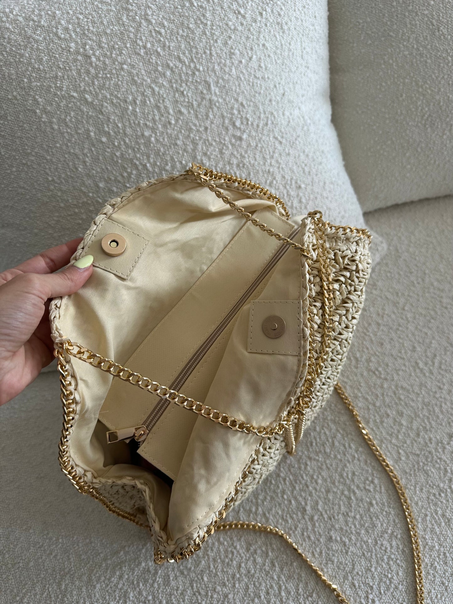 Borsa rafia catene