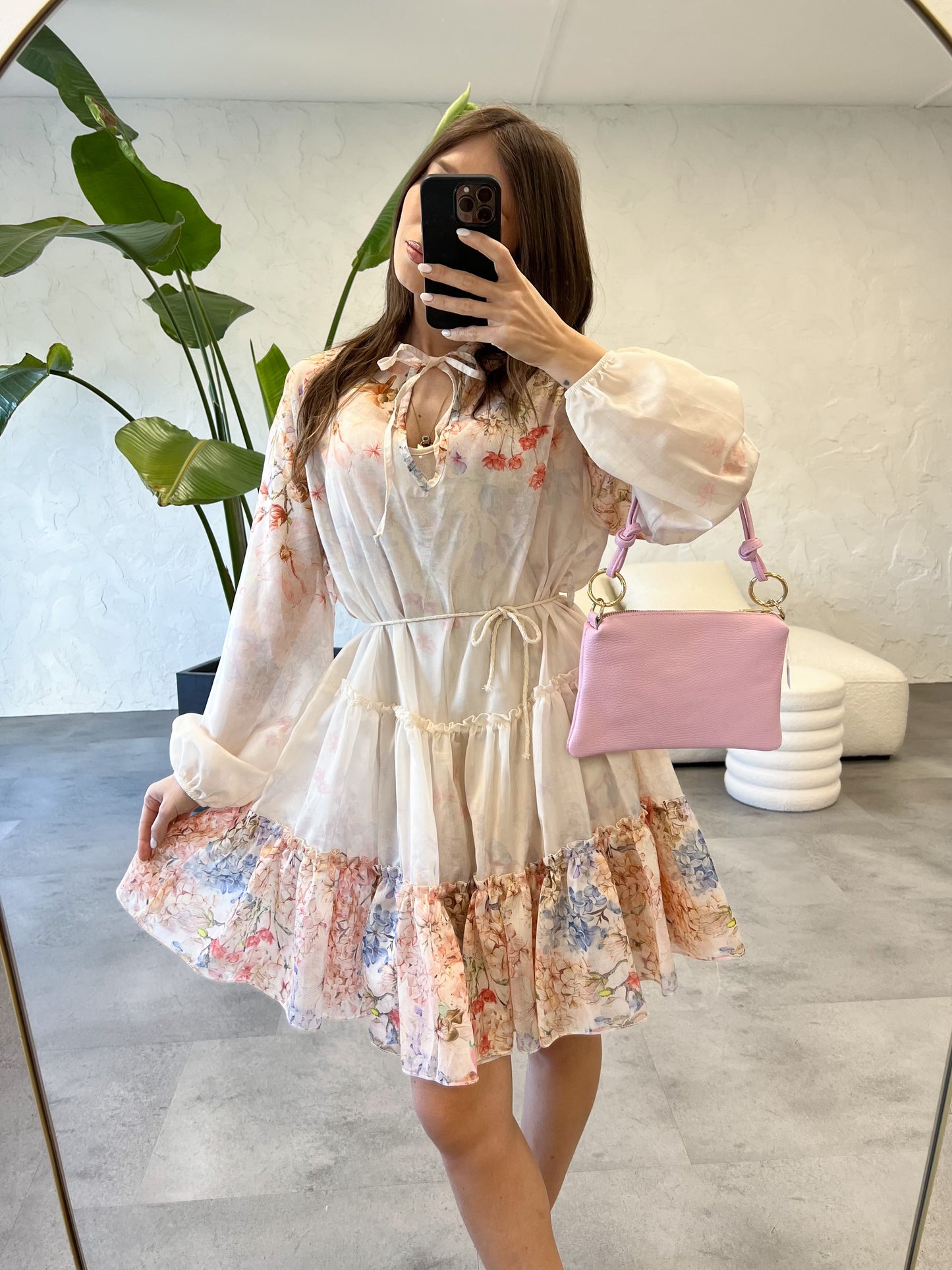 Abito floreale con sottoveste