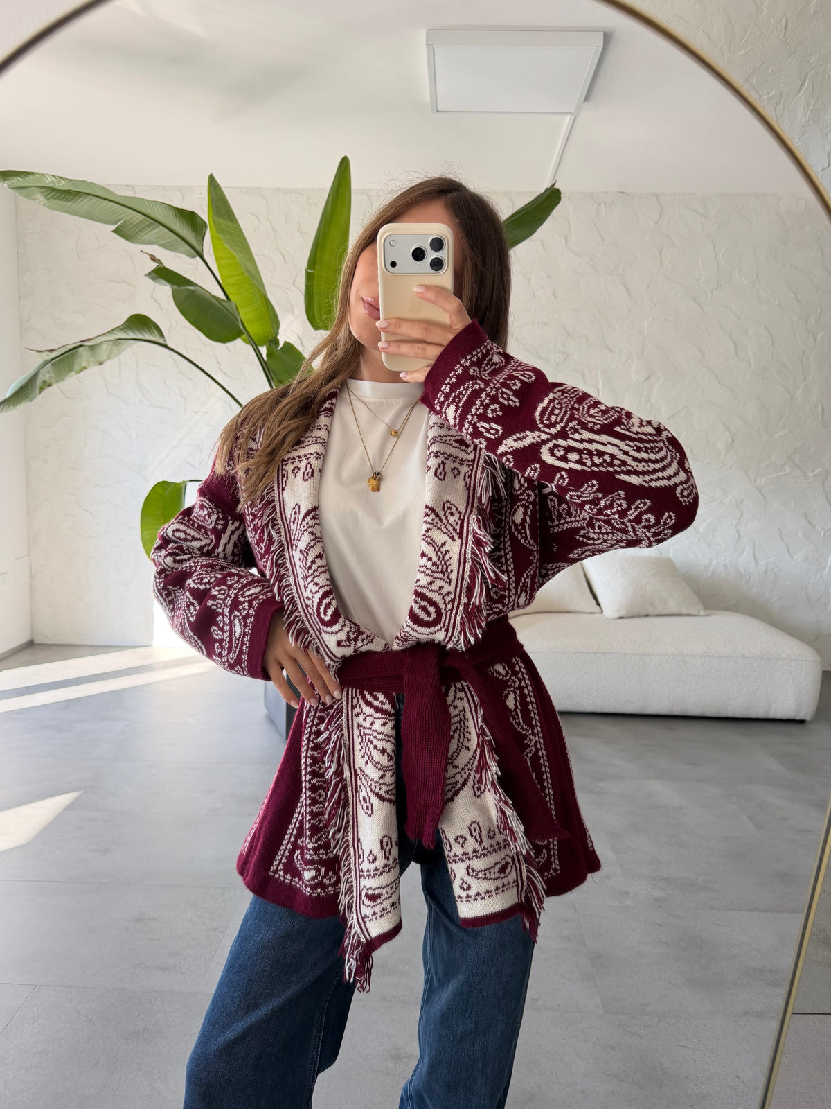 Cardigan bandana medio