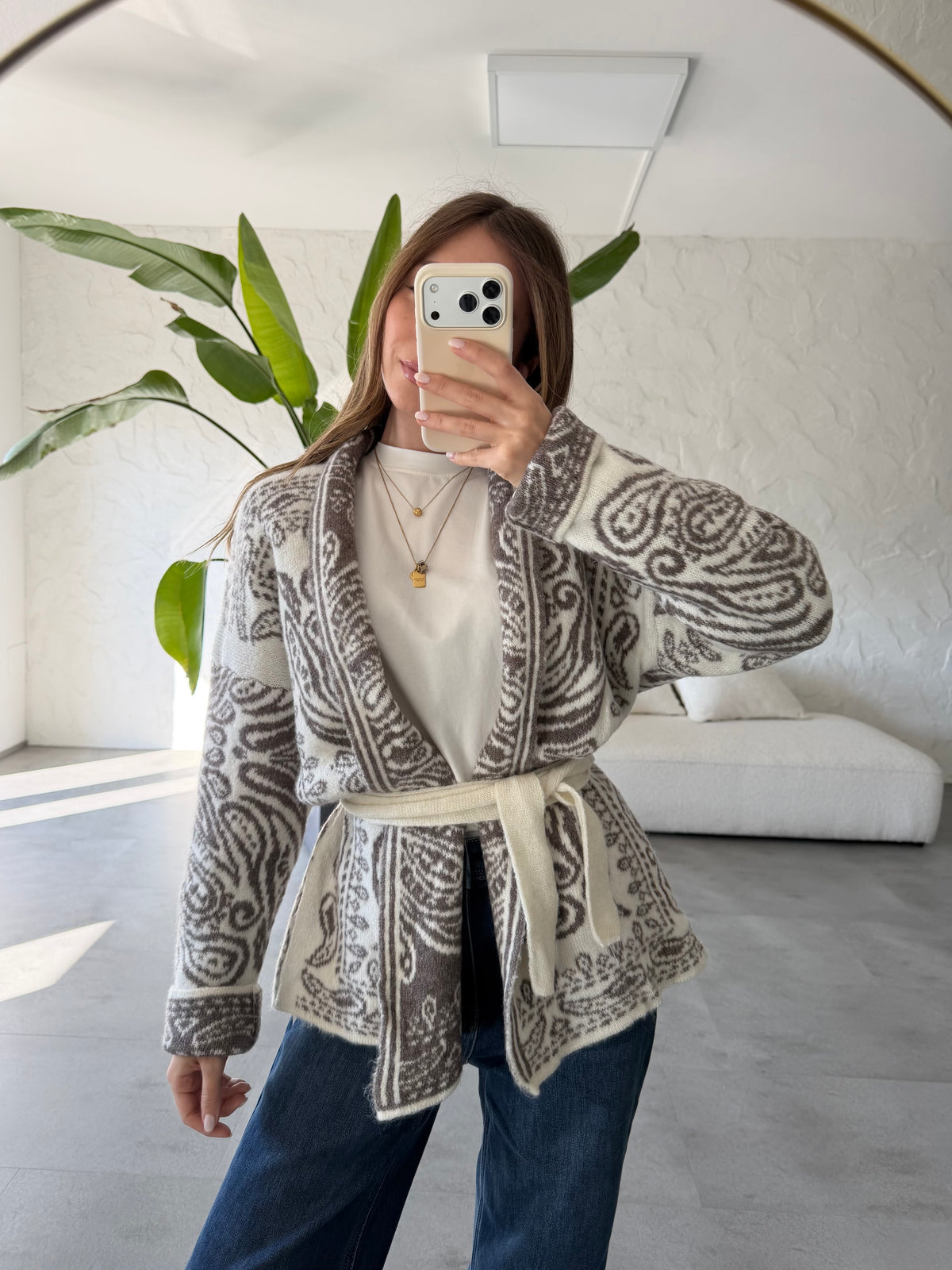 Cardigan bandana misto lana