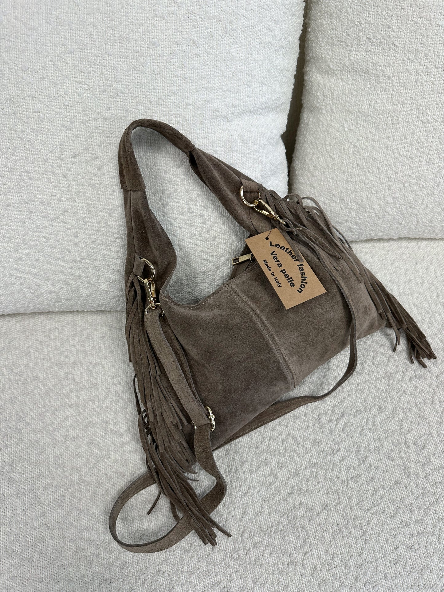 Borsa suede frange