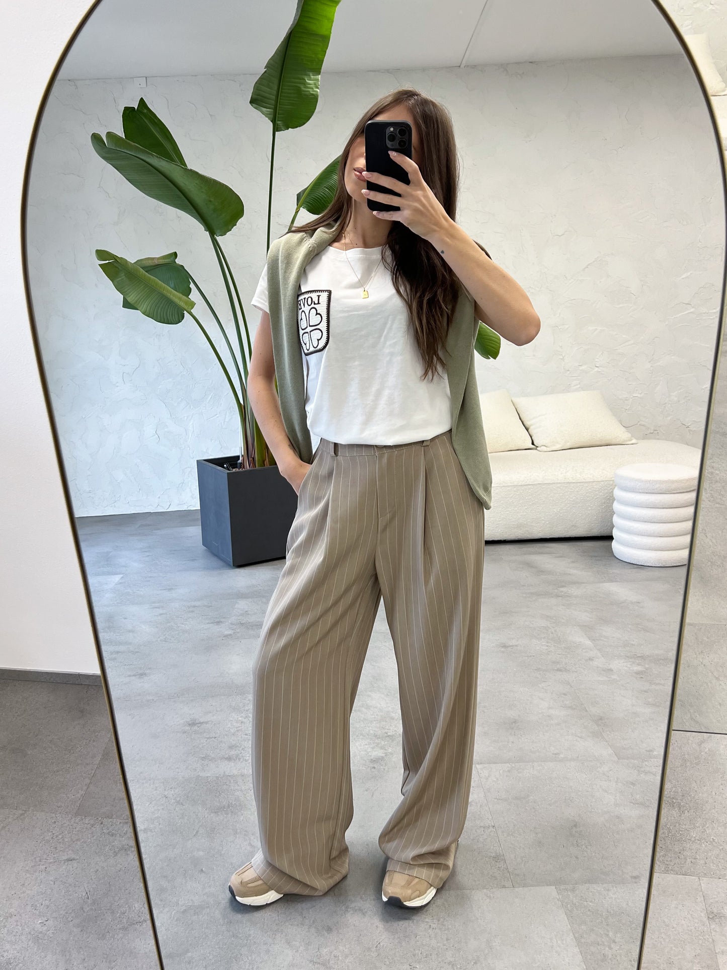 Pantalone palazzo gessato