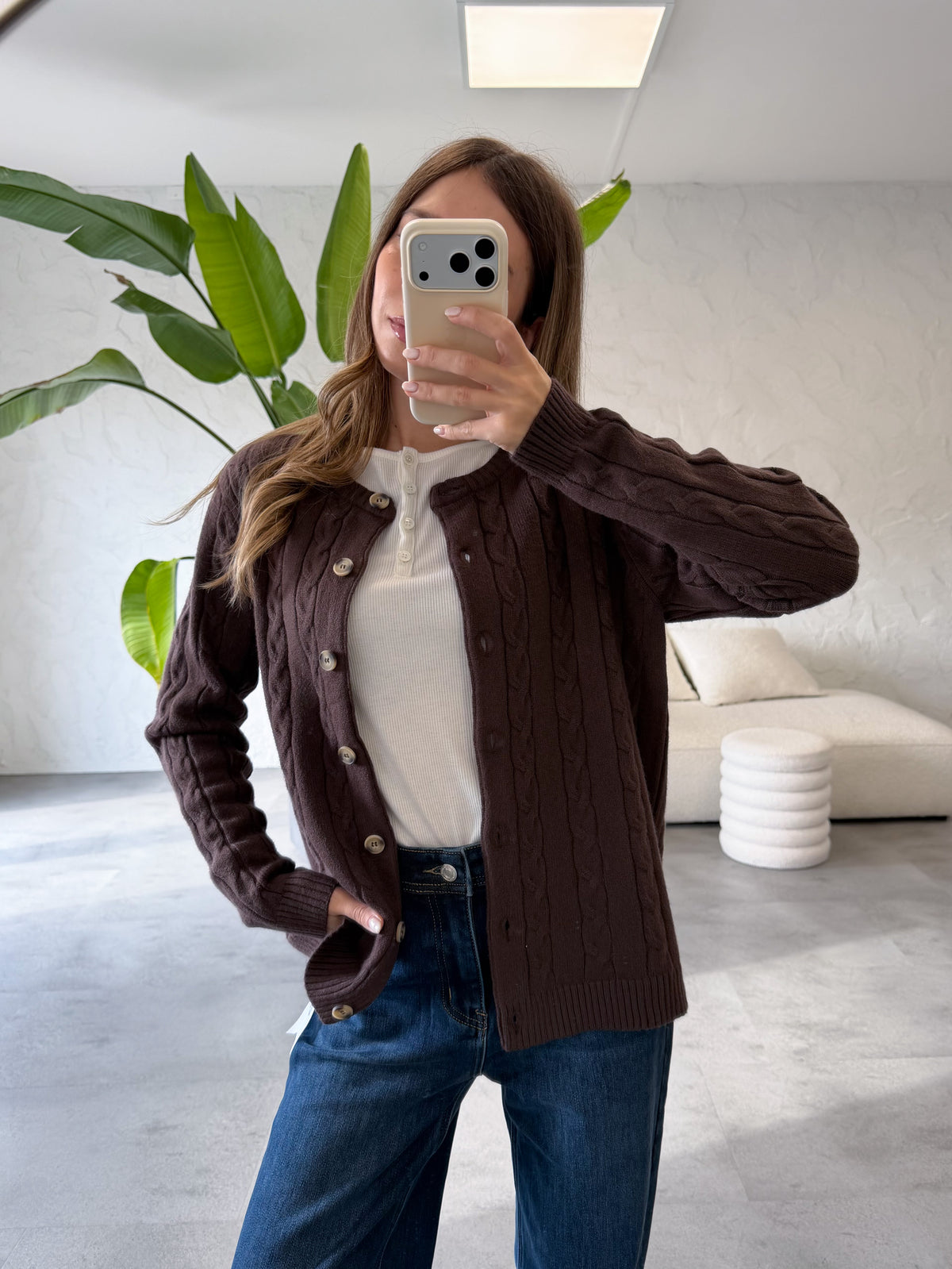 Cardigan trecce