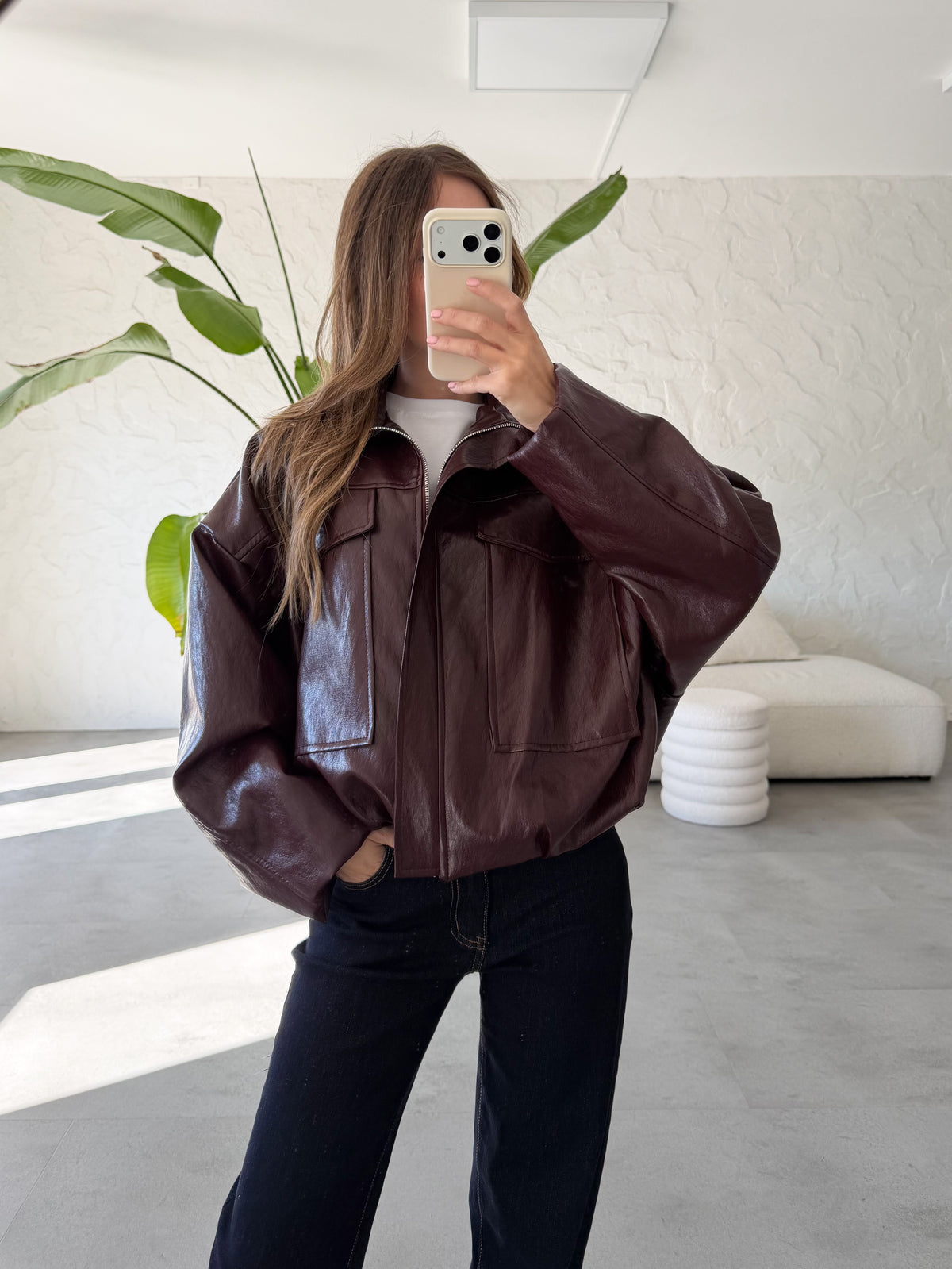 Bomber ecopelle tasche