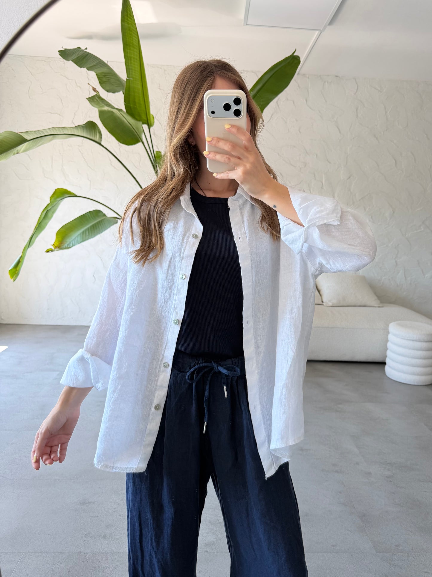 Camicia lino basic