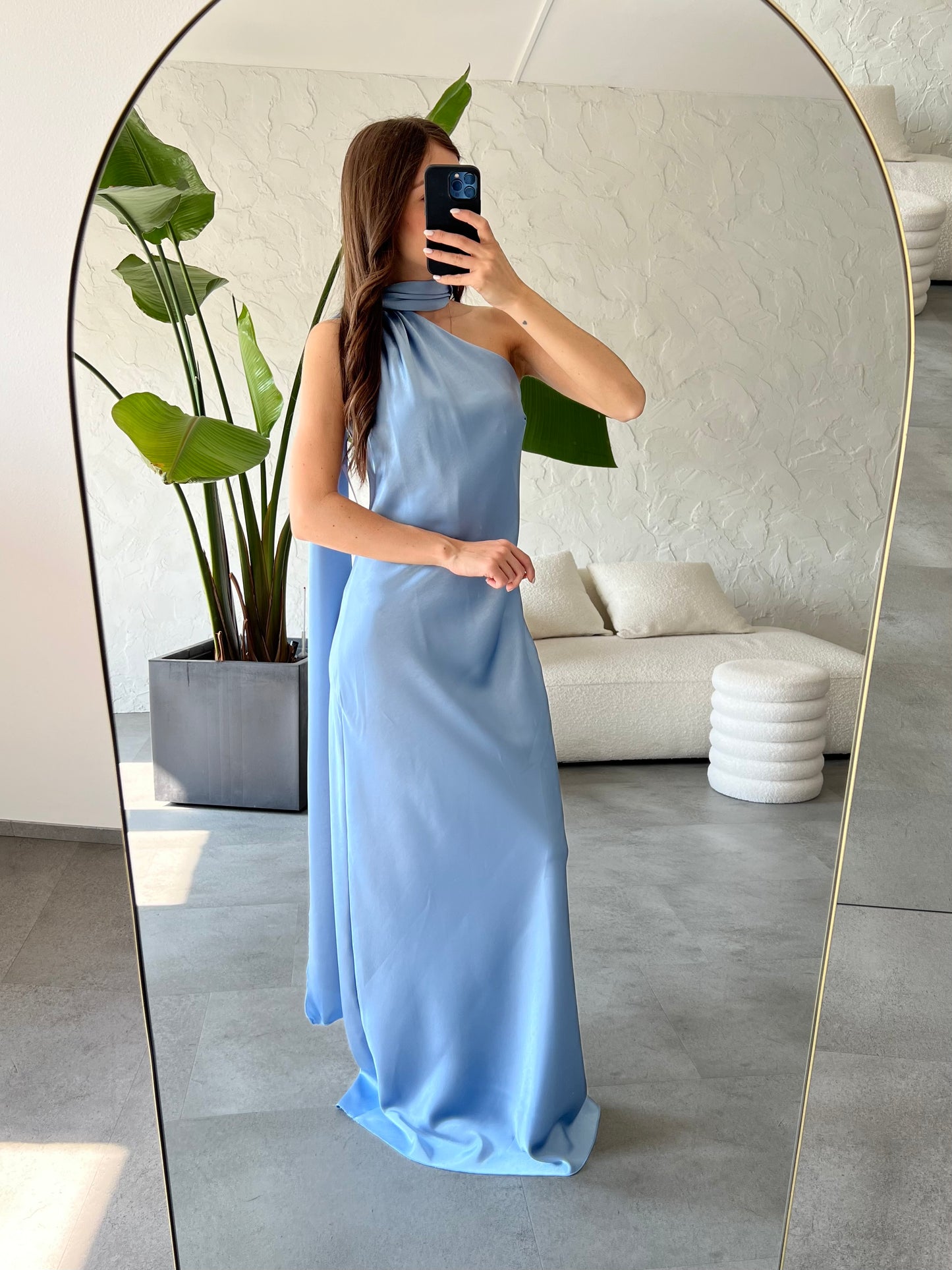 Abito fascia satin