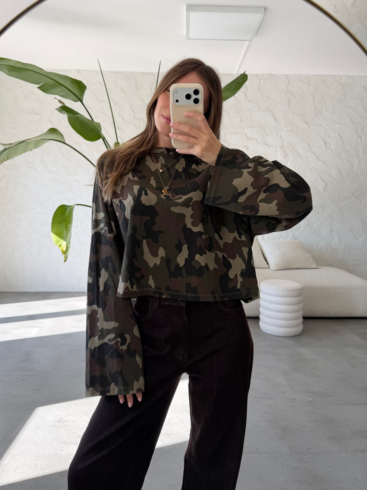Maglia camouflage corta
