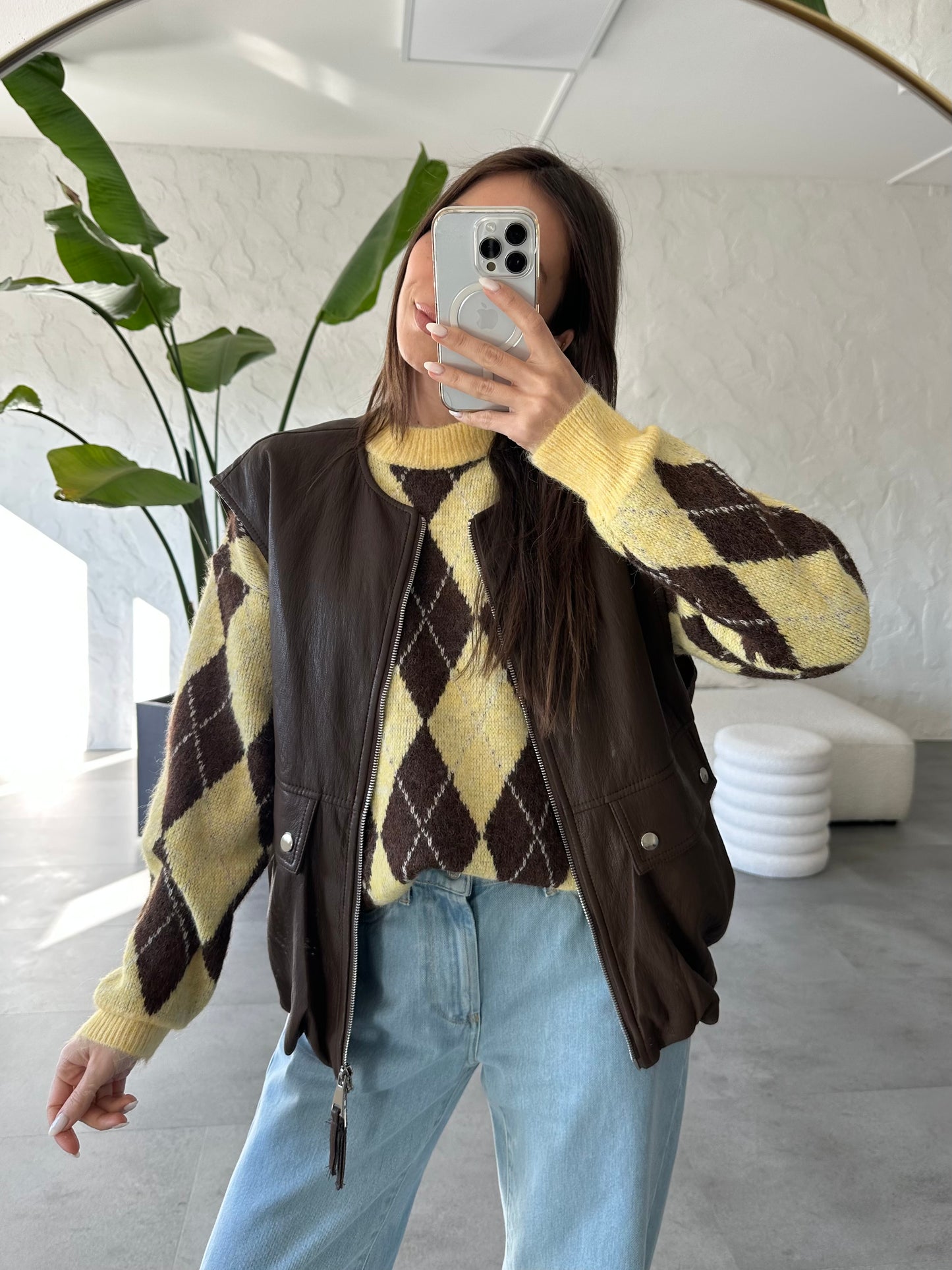 Gilet bomber eco pelle