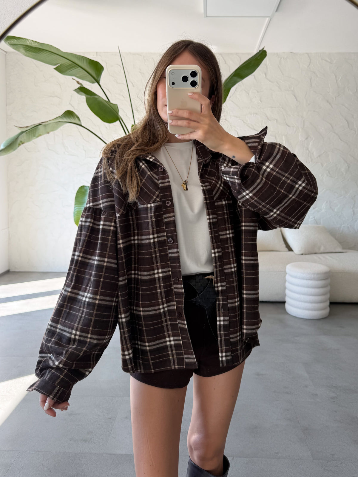 Camicia check corta