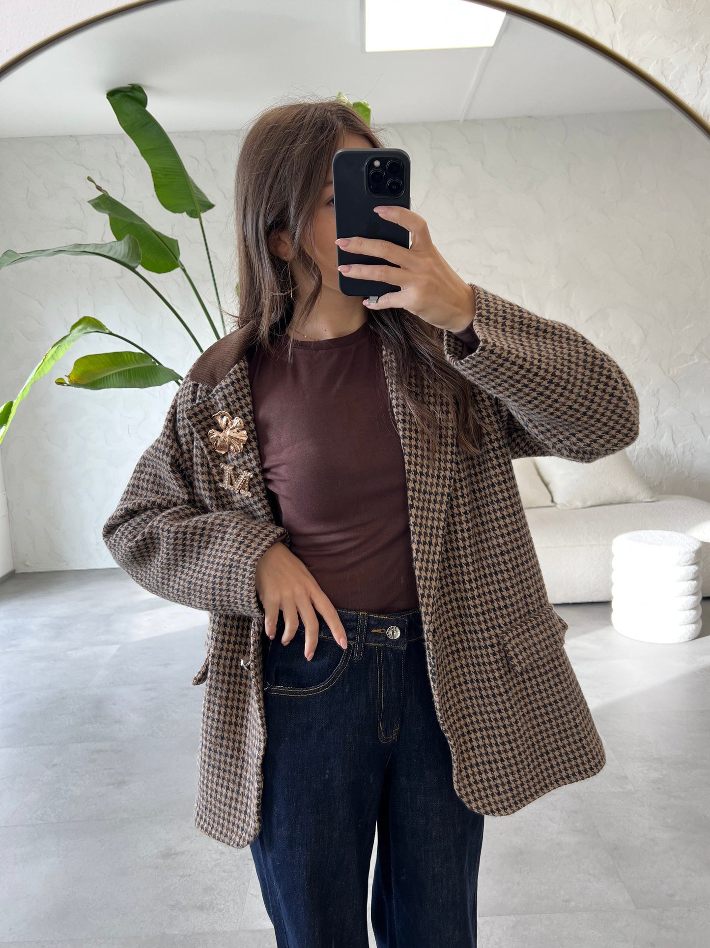 Giacca collo a contrasto