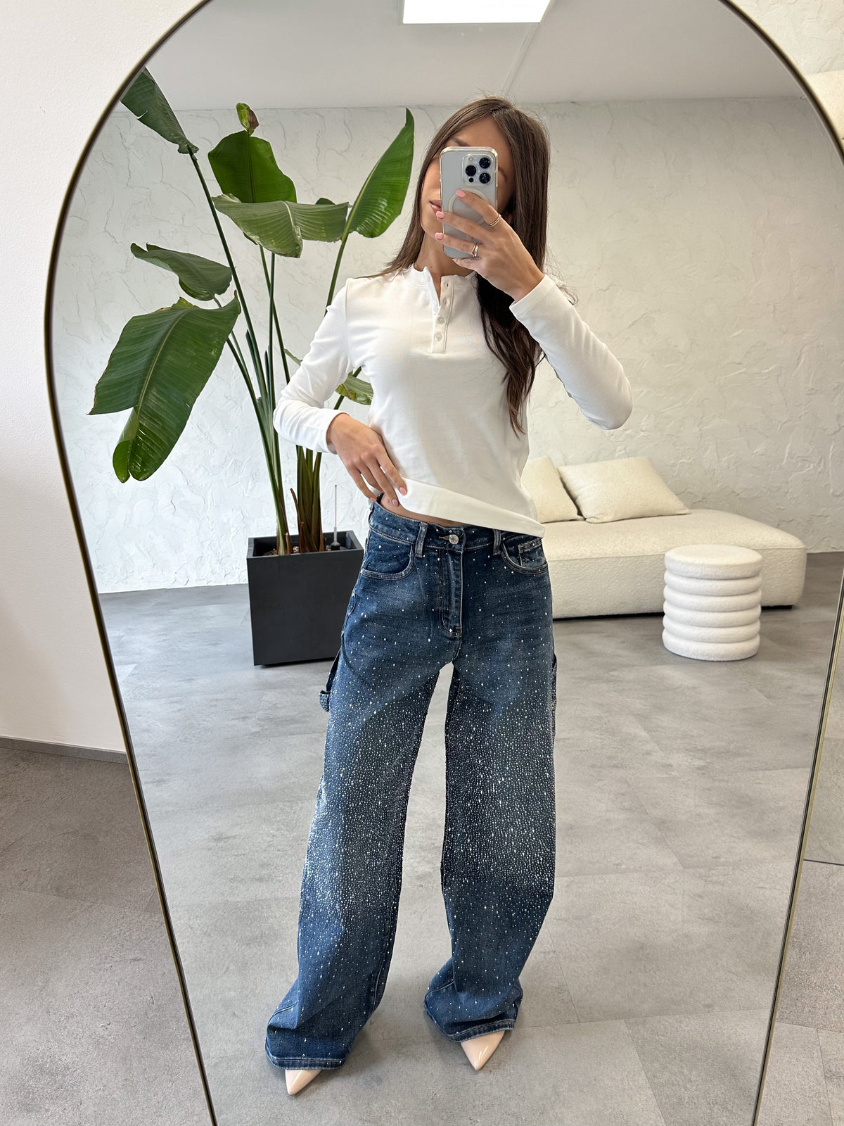 Maglia serafino bianco