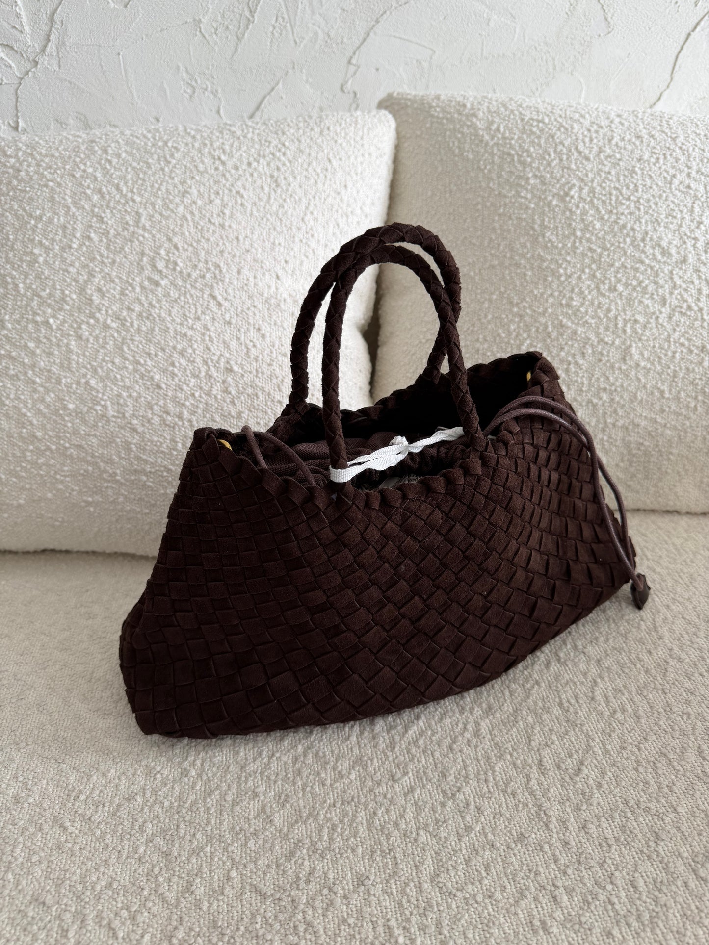 Borsa intreccio camoscio