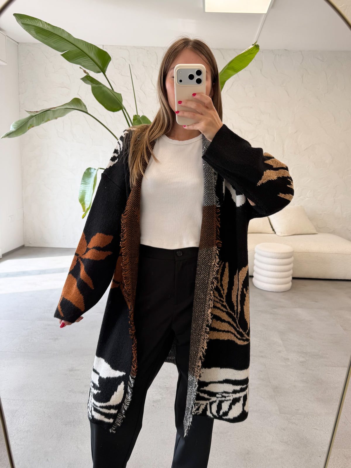 Cardigan jacquard lungo Vicolo