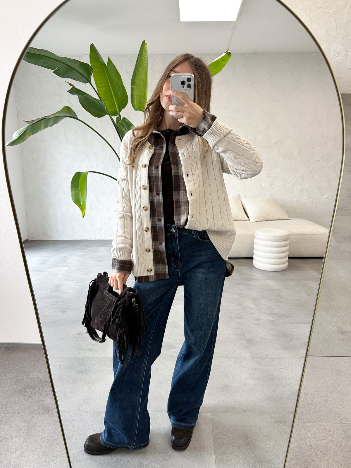 Cardigan trecce