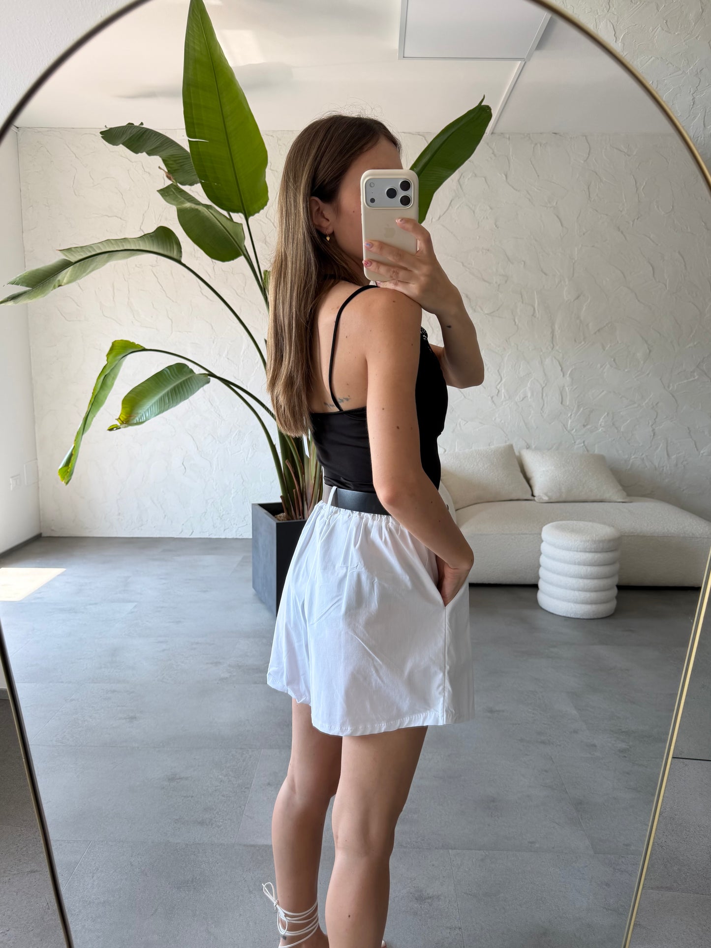 Gonna pantalone tela