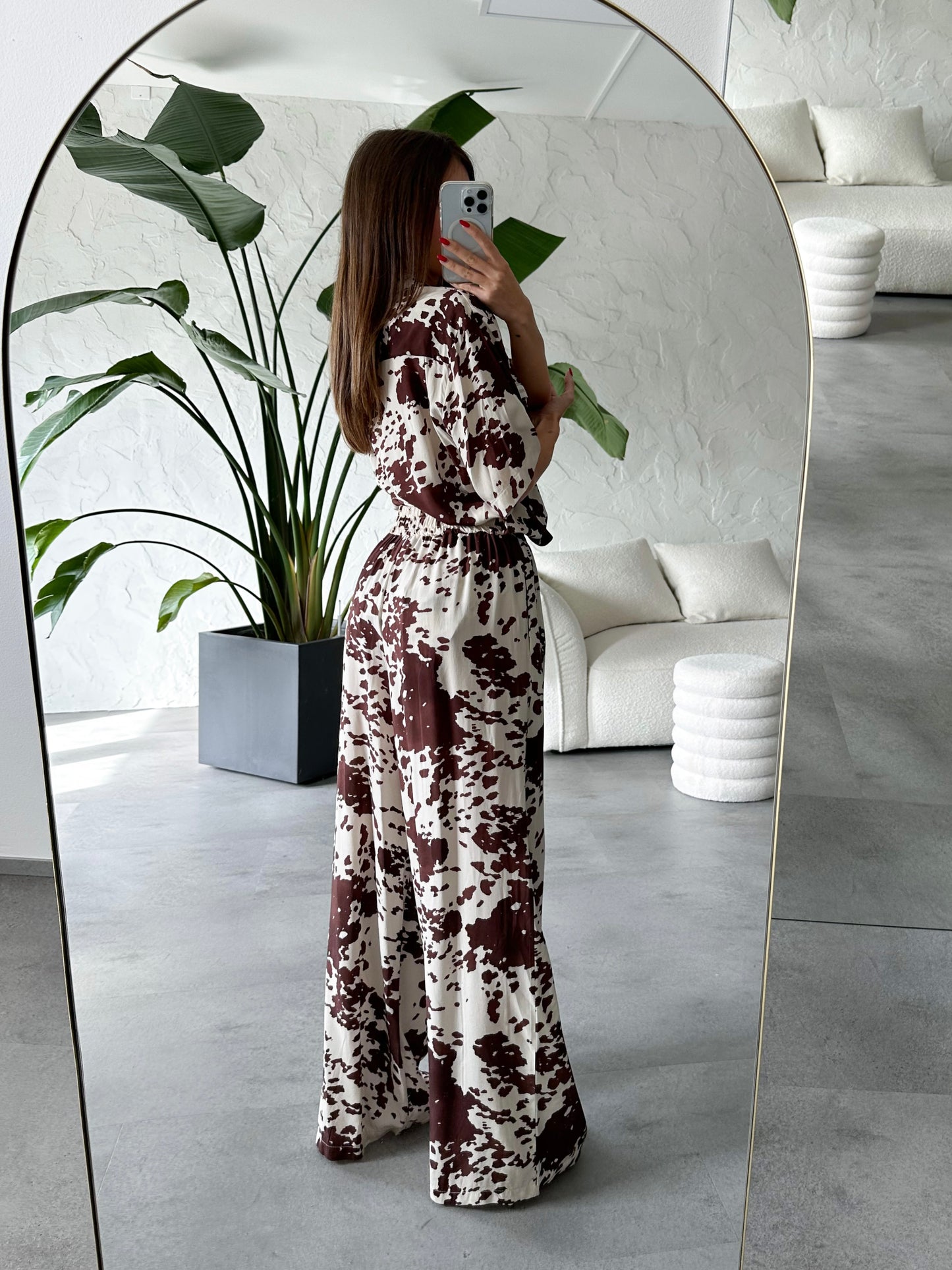 Pantalone stampa mucca