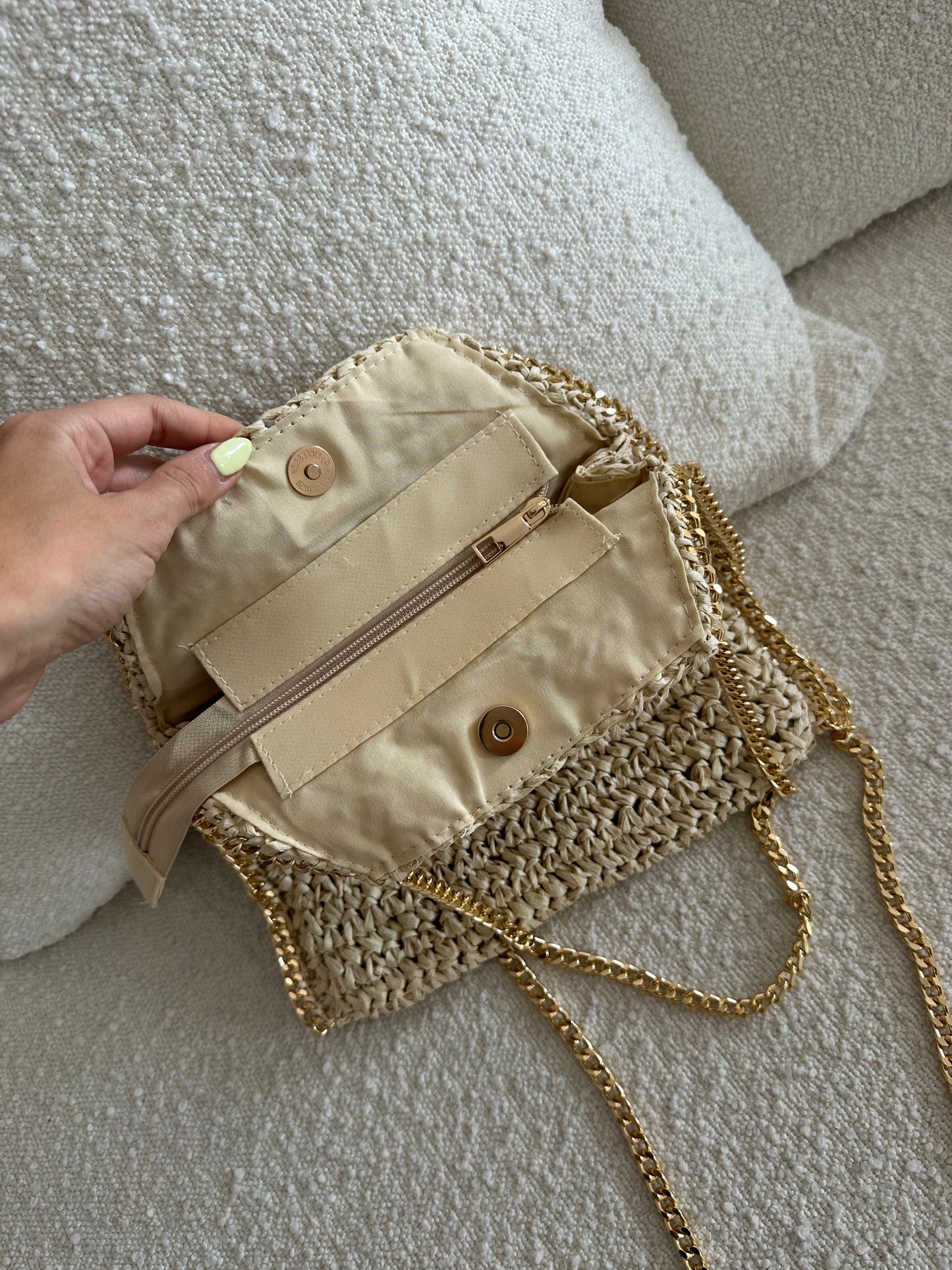 Borsa rafia catene