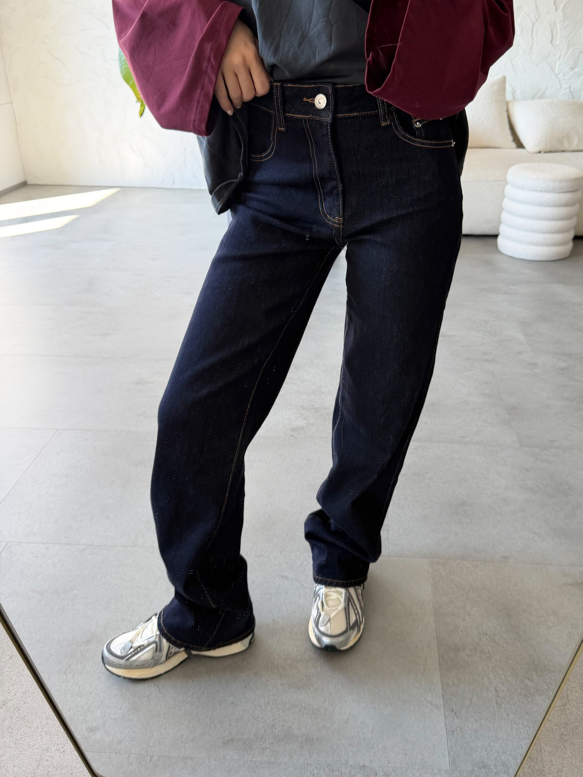 Jeans straight elasticizzato